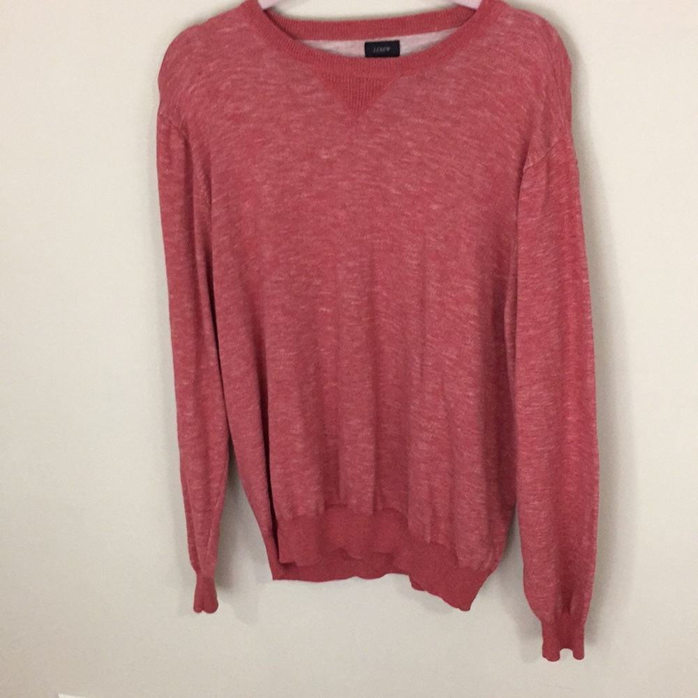 J Crew Heathered Red Cotton Sweatshirt Size XL